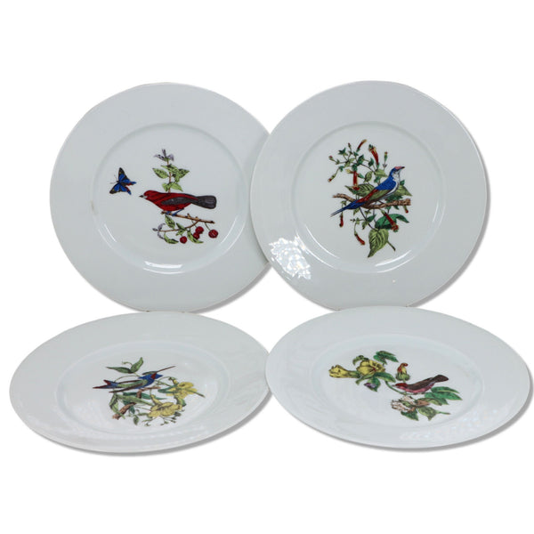 Royal Limoges 4pc Birding 9 3/4" Collectable Dinner Plate Set Vintage