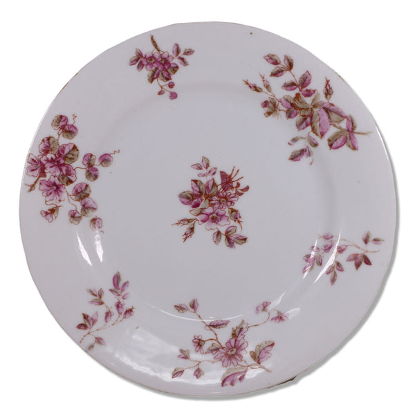 Marx & Gutherz Carlsbad Pink Floral Salad Plate Austrian Antique 1890's