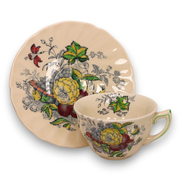 Royal Doulton The Kirkwood Multicolor Tea Cup D5130 Vintage England 1950's