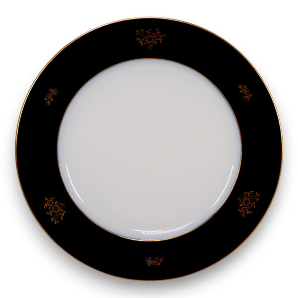 Rosenthal 5381 Dinner Plate 10 1/4" Classic Rose Cobalt Blue Gold Floral Germany