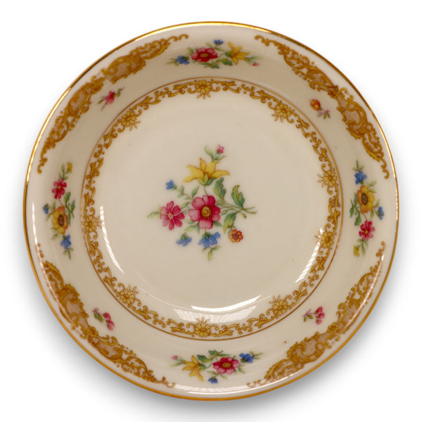 Baronet Rydal Eschenbach Fruit Bowl 5 1/4" Gold Trim Germany Vintage 1940's