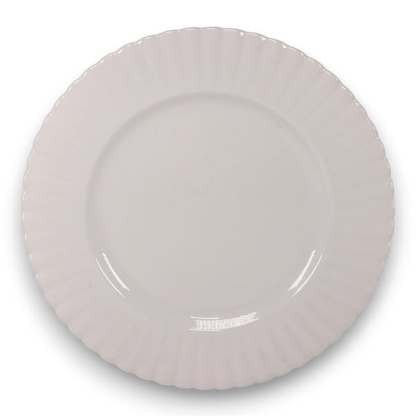 Royal Albert Reverie All White Fluted Dinner Plate 10 1/2" Bone China England