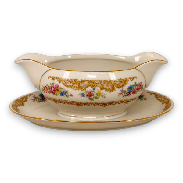 Baronet Rydal Eschenbach Gravy Boat Gold Trim Germany Vintage 1940's