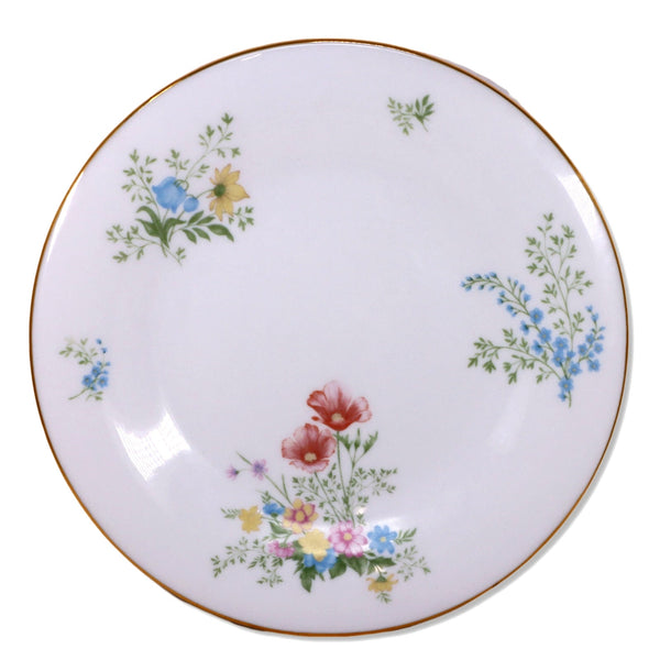 Liling Blooming Salad Plate 7 1/2" Floral Gold Trim Japan Vintage