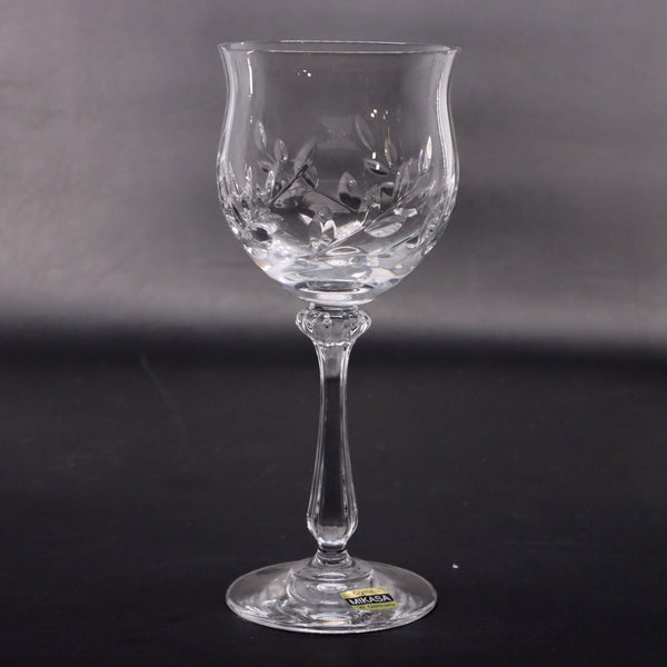 Mikasa Crystal Versailles 8" Water Goblet 40062 Glass NWL Germany Vintage 1980's