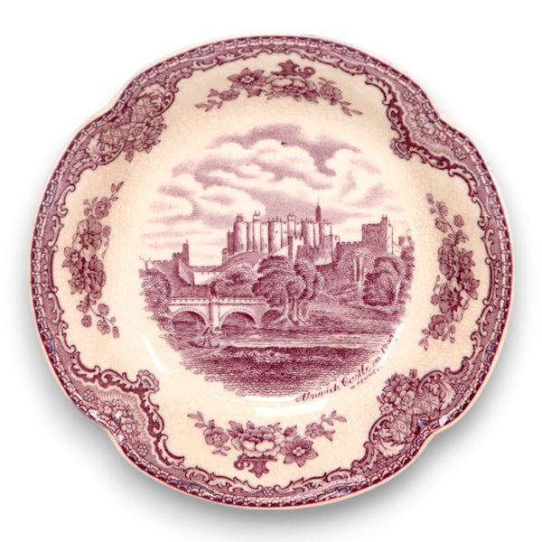 Johnson Bros Alnwick Castle Old Britain Castles Pink Fruit Bowl 5 1/4" 1930's