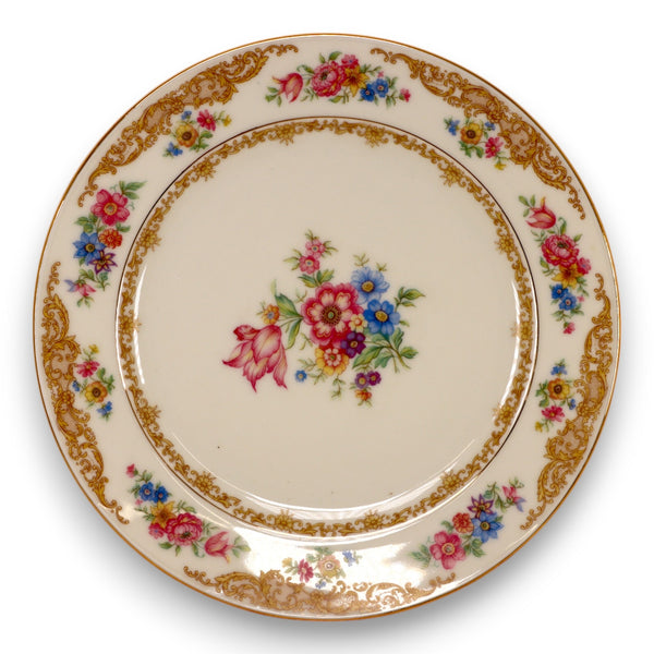 Baronet Rydal Eschenbach Salad Plate 7 1/2" Gold Trim Germany Vintage 1940's