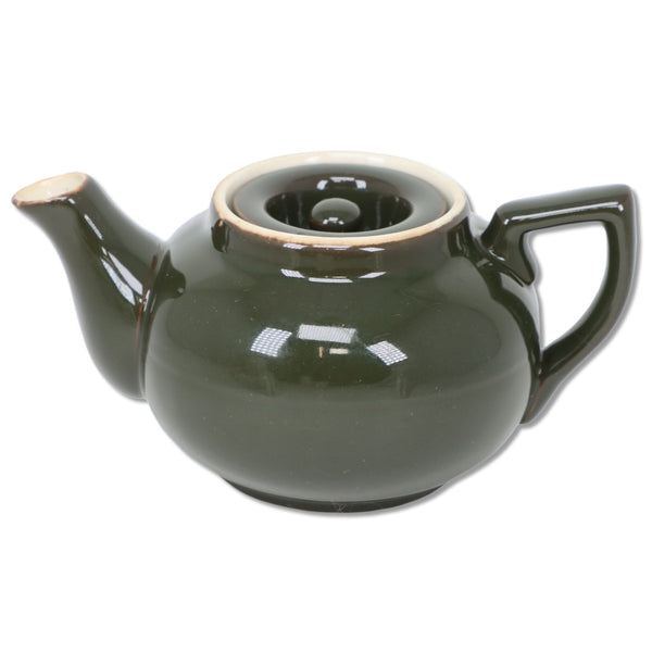 Cambridge Art Pottery Guernsey Cooking Ware Teapot Brown Antique C 1900