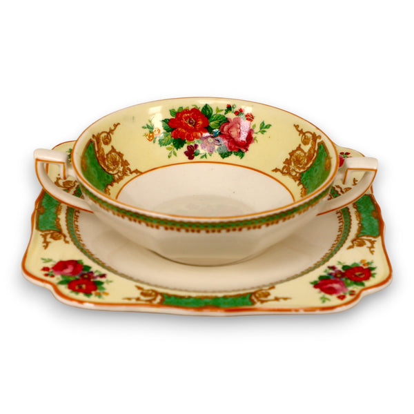 Crown Ducal CRD130 Cream Soup Bullion Bowl England Vintage 1920's