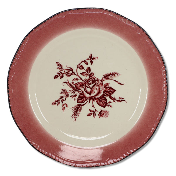 Wood & Sons Colonial Rose Pink Dinner Plate 10 3/4" England Vintage