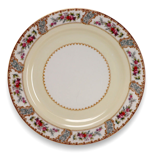 Noritake M Rosemary 5007 Floral Gold Trim Dinner Plate 9 3/4" Vintage 1950's