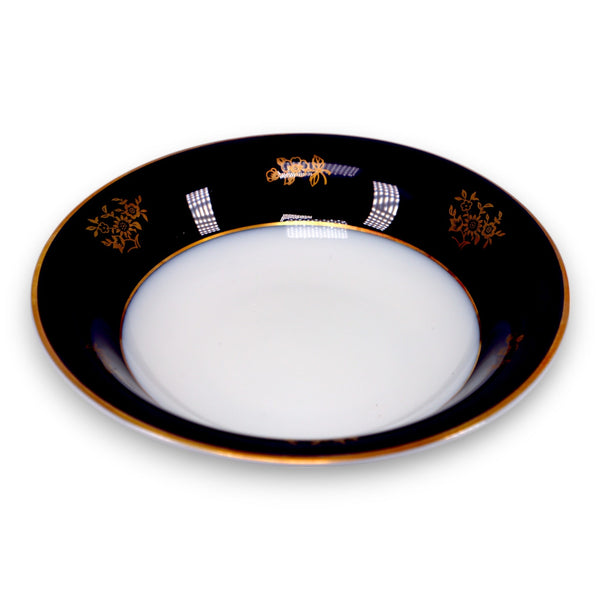 Rosenthal 5381 Fruit Bowl 5 1/4" Classic Rose Cobalt Blue Gold Floral Germany