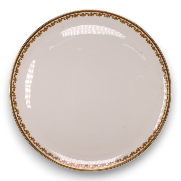 Haviland Sonderburg Schleiger 296 Torte Plate 11 1/4" Clover Gold Limoges 1900's