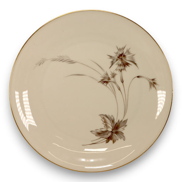 Heinrich - H&C Sepia Floral Ivory with Gold Trim 10 5/8" Dinner Plate Germany
