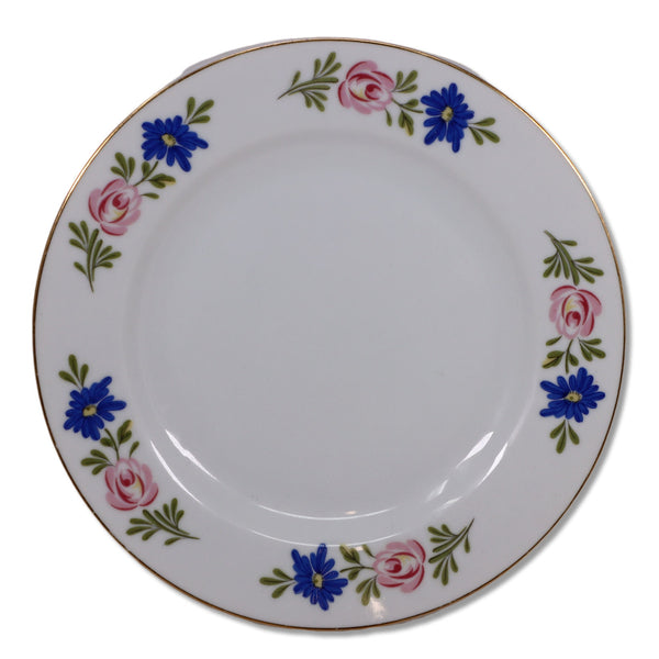 Sheffield Boutique Floral 8" Salad Plates Gold Trim Japan Vintage 1970's