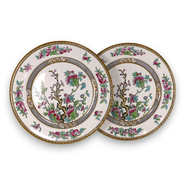 JM & S 2pc John Meir & Sons Indian Tree Ironstone 3008 10 3/4" Dinner Plate