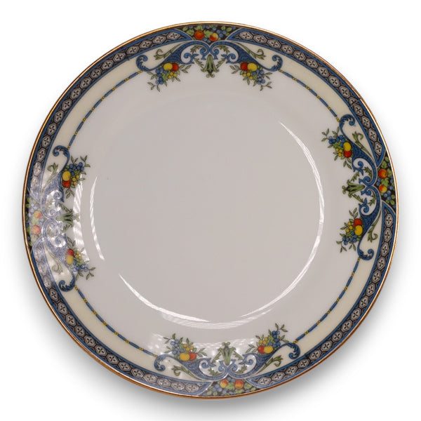 Noritake M Winona Bread Plate 6 1/2 Blue Cornucopias Japan Vintage 1920's