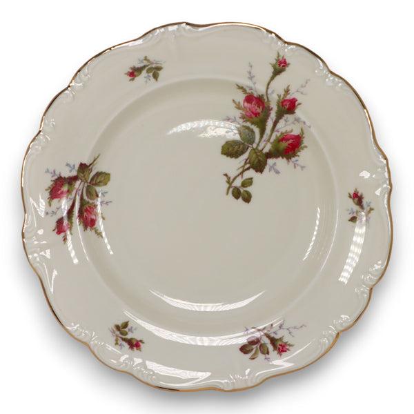 Rosenthal Moss Rose Pompadour Rimmed Soup Bowl 8 1/2" 1950's