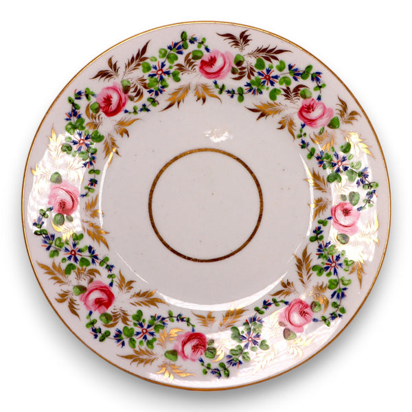 Royal Crown Derby Rose Gold 8 1/4" Dessert Salad Plate England Antique 1806-1820