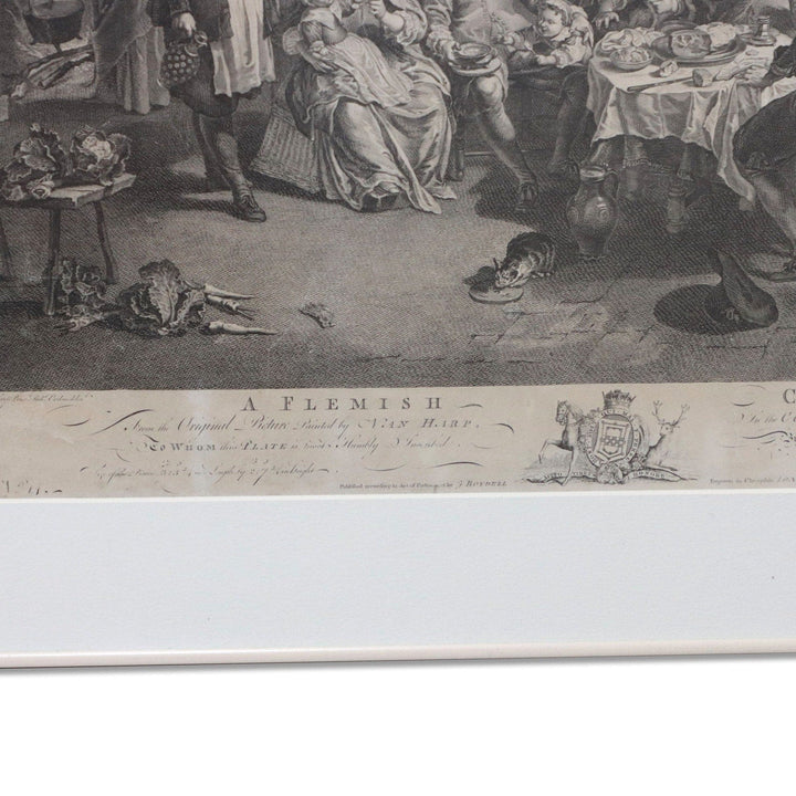 Isaac Taylor 1765 A Flemish Collation Entertainment Framed Engraving Van Harp 6038.1