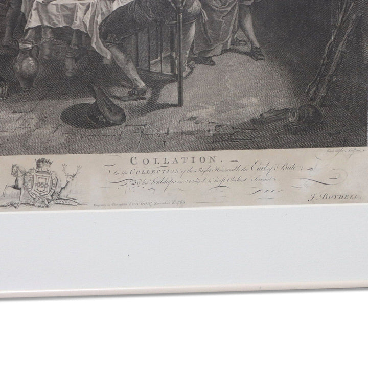 Isaac Taylor 1765 A Flemish Collation Entertainment Framed Engraving Van Harp 6038.1