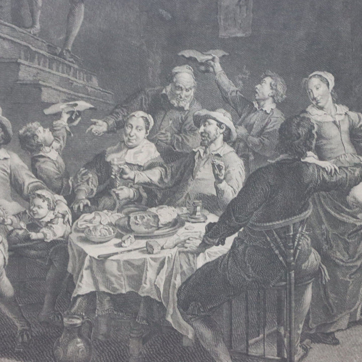 Isaac Taylor 1765 A Flemish Collation Entertainment Framed Engraving Van Harp 6038.1