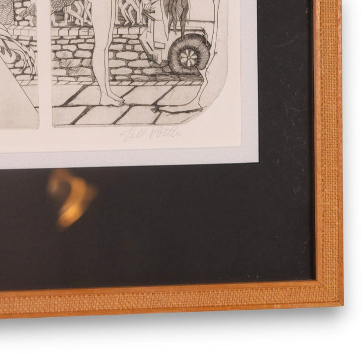 Jill Pottle Angels in Country vs City Print Signed Numbered 6/25 Framed 25x19 7409