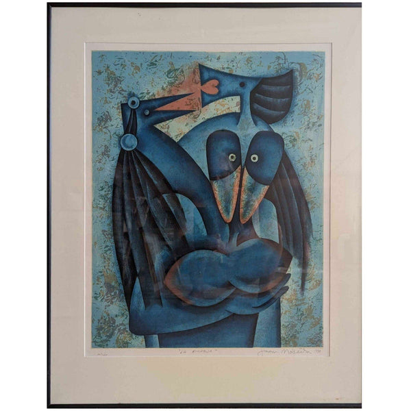 Juan Moreira La Pareja Framed Matted Cuban Art Signed Serigraph 21/100 1999 7482.16