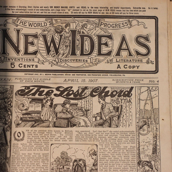 New Ideas 42 pc Philadelphia Monthly Journals String Binding Ephemera 1904-1907 5919
