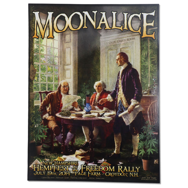 Moonalice Poster NH Hempfest Signed Chris Shaw M726 Lithograph 07/19/2014