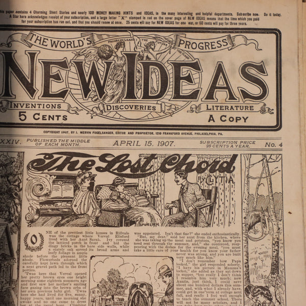 New Ideas 42 pc Philadelphia Monthly Journals String Binding Ephemera 1904-1907