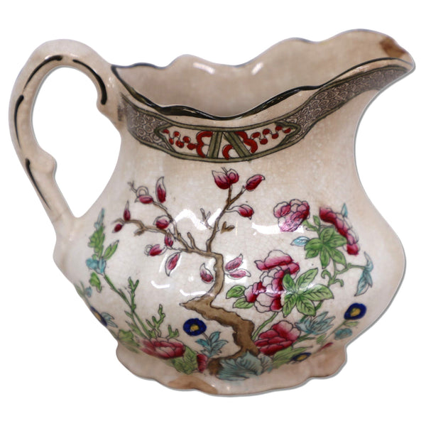 Burgess & Leigh Indian Tree Creamer Syrup Pitcher Antique Circa 1900