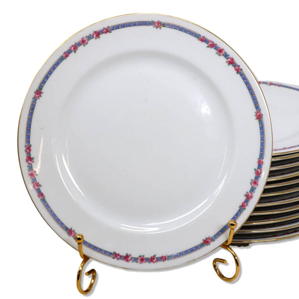 Charles Ahrenfeldt CA Limoges AHR6 Lunch Plate 8.75" Pink Roses 1894-1930