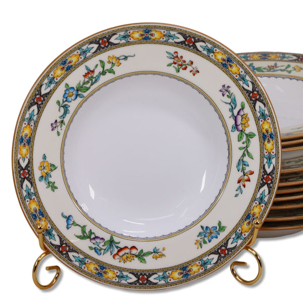 Mintons Berkeley B1020 Raised Enamel Rimmed Soup Bowl 8 3/4" Antique 1920's