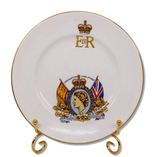 Queen Elizabeth II June 2nd 1953 Coronation 7" Souvenir Sal;ad Plate