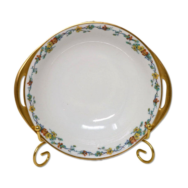 Haviland Nasturtium Schleiger 704 8 ¼” Round Handled Serving Bowl Limoges 1926