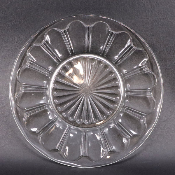 Anchor Hocking Colonial Knife Fork Glass Luncheon Plate 8 3/8" Vintage 1934