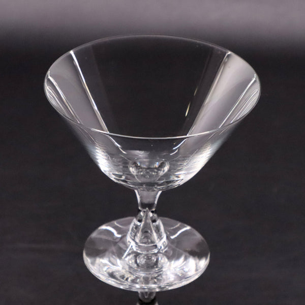 Orrefors Sven Crystal Champagne Coupe Low Sherbet 4" Thin Hourglass Stem 1940