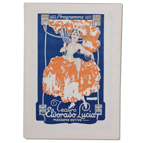 Teatro Eldorado Program Lucia Massivo Estivo Napoli 1921 Original