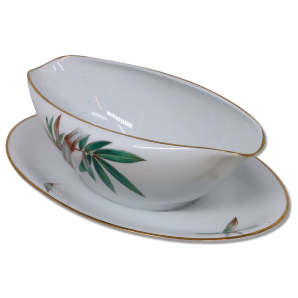 Noritake Canton 5027 Gravy Boat Bamboo Gold Trim Japan vintage 1950’s