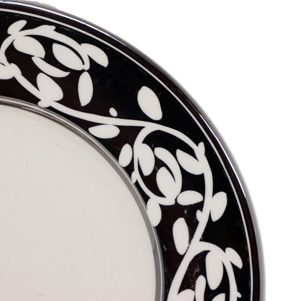 Myott 1306 FS Lustre Scroll 9" Luncheon Plate Platinum Rimmed Vintage 1930-42