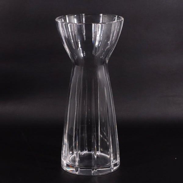 Noritake Centurion 9" Crystal Glass Vase Waisted with Vertical Cuts 2004