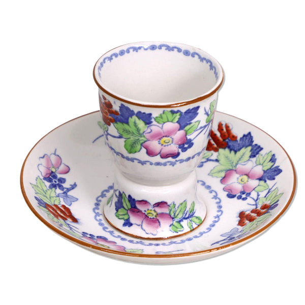 Booths Lorna Doone Double Egg Cup & Saucer A1594  Silicon China 1922 Antique
