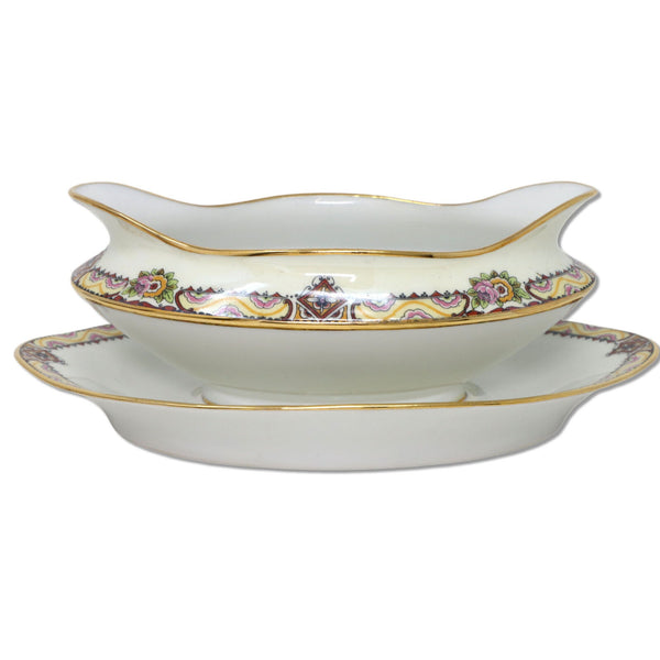 Mavaleix Granger Limoges Old Abbey Gravy Boat Dinnerware for Stern Bros NY 1920