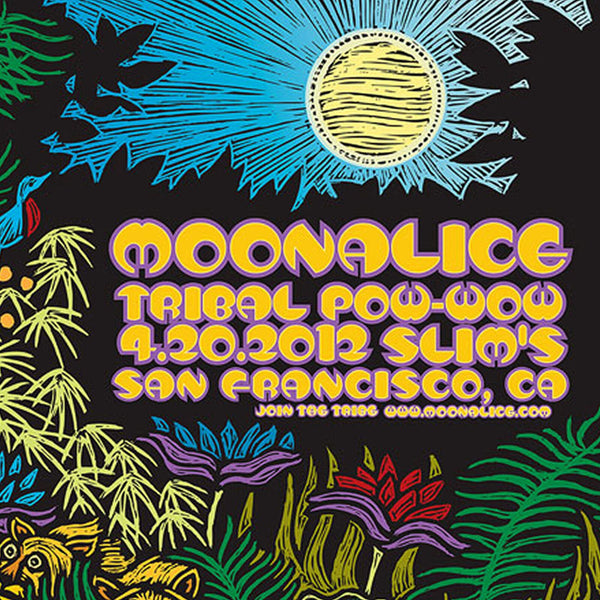 Moonalice Tribal Pow-Wow Poster Gary Houston M466 Lithograph 4.20.2012