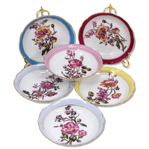 T&V Tressemanes Vogt 6pc Limoges Fruit Bowls 5.5" Antique 1900