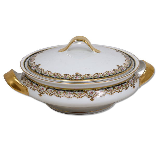 Theodore Haviland Schleiger 617B Round Covered Serving Bowl Limoges Antique 1903