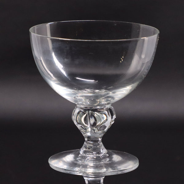 Skruf Astrid Champagne Coupe 3 3/4" 5 Lobe Swedish Crystal Glass Vintage 1930's
