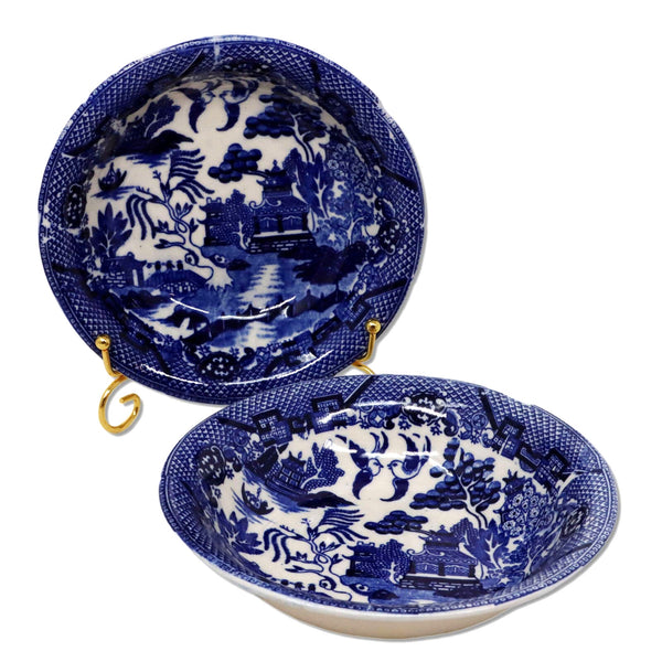 Blue Willow Coupe Cereal Bowl 6.5" Transferware Japanese  Vintage